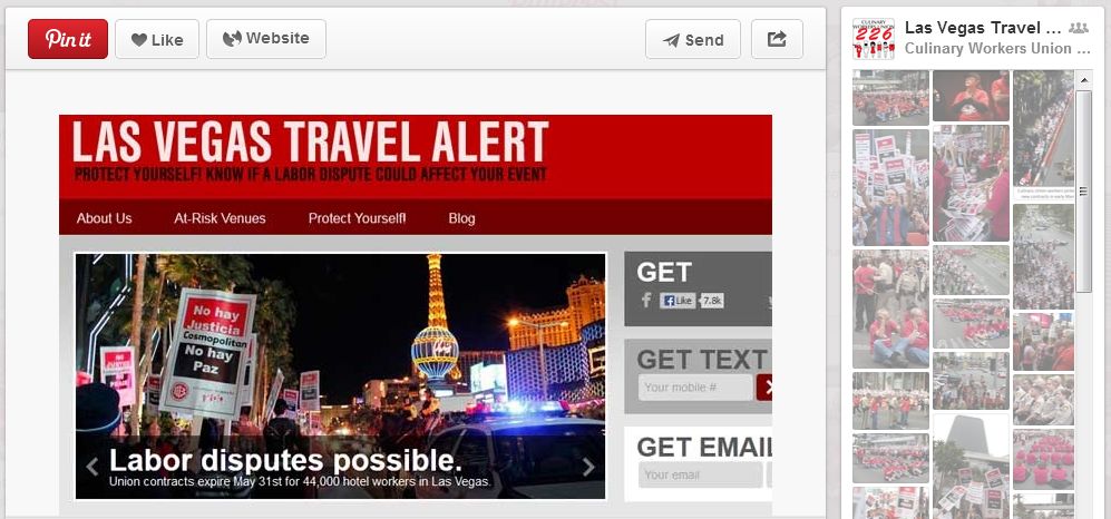 Pinterest Board: Las Vegas Travel Alert
